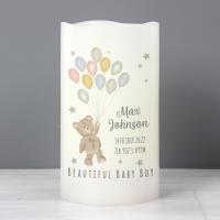 Personalised Teddy & Balloons Nightlight LED Candle Extra Image 1 Preview